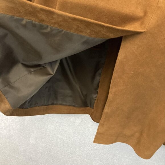 RARE Orvis Brown Suede Leather Field Jacket Mens 48 Sport Coat Throat Latch - Picture 12 of 16